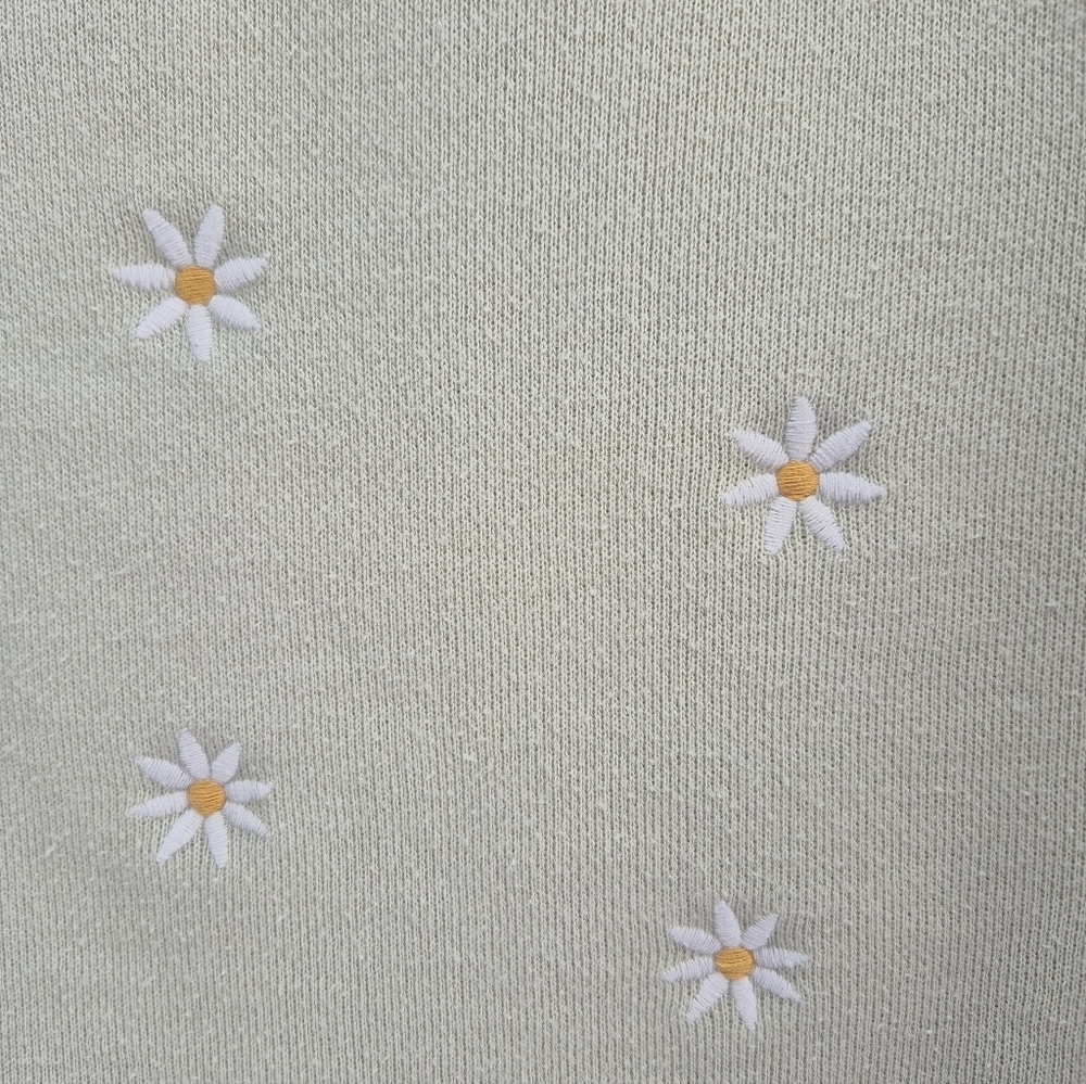 Madewell Daisy Embroidered Short Sleeve Sweatshirt Size XS - Picture 6 of 9